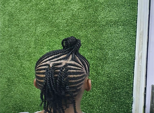 Hair styling at New Look Salons in Lekki