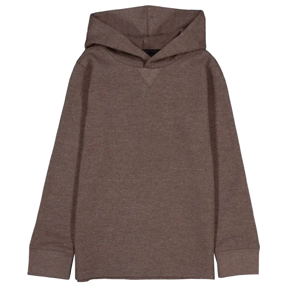 Silver SBF255171B- L/S Waffle Knit Hoodie- Burgundy
