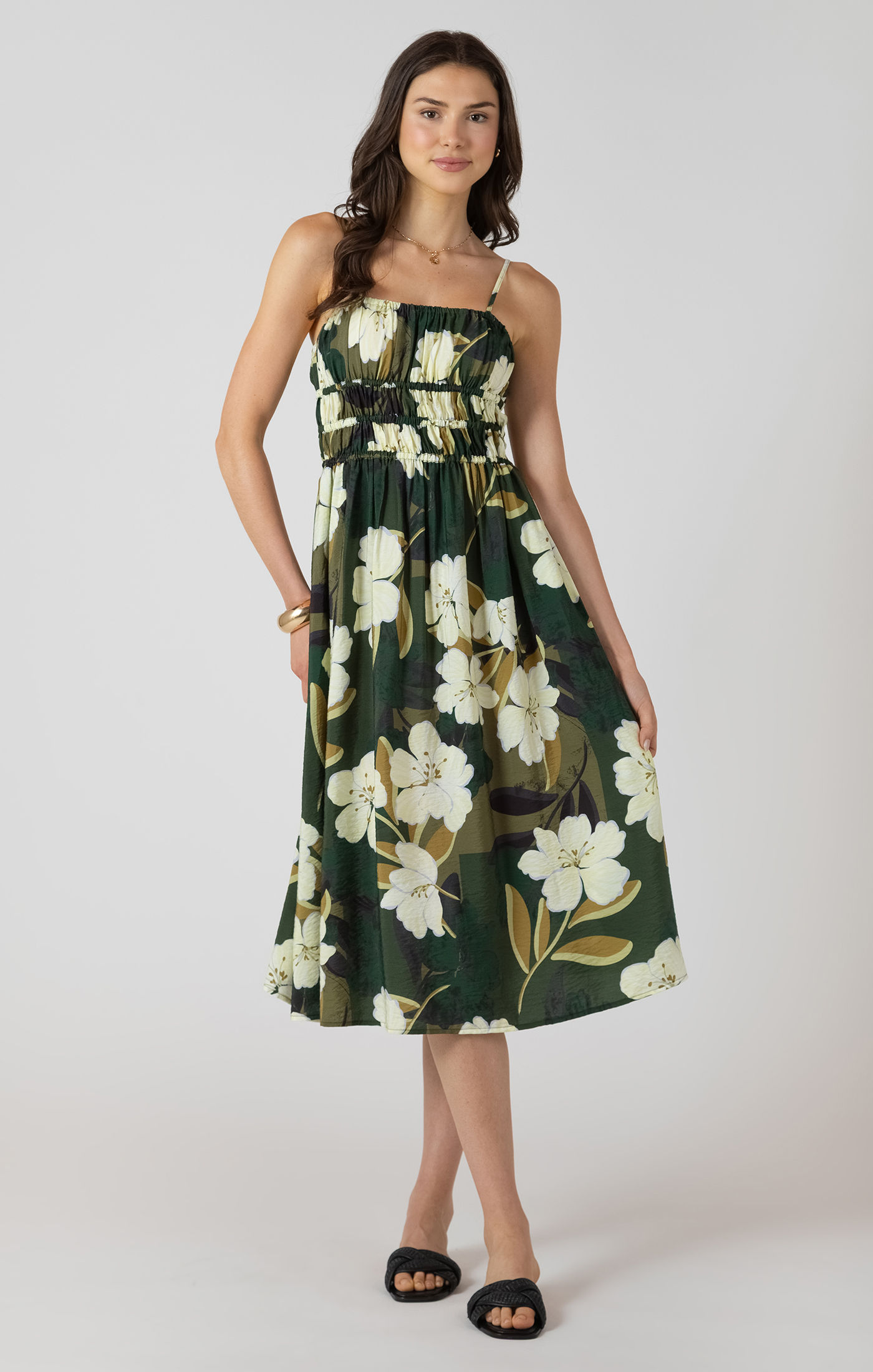 Dex 2722517 - Elastic Waist Midi Dress