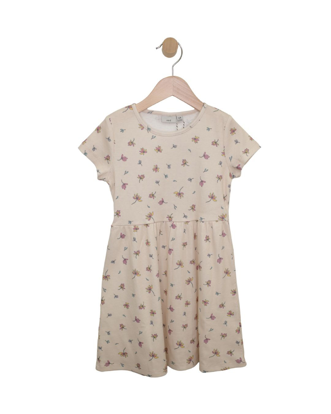 MID- 1262072- Falling Flowers Dress- Beige