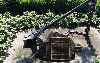 Close up view of the monument