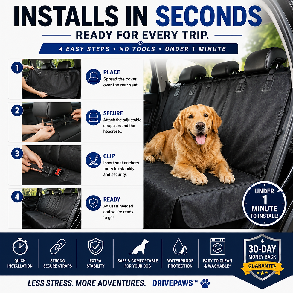Thumbnail: DrivePaws™             Clean Car. Happy Dog. Stress-Free Journeys.