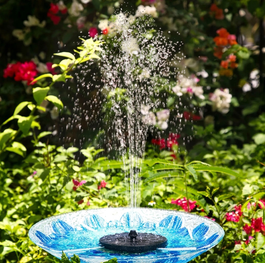 AquaBloom™ Solar Fountain