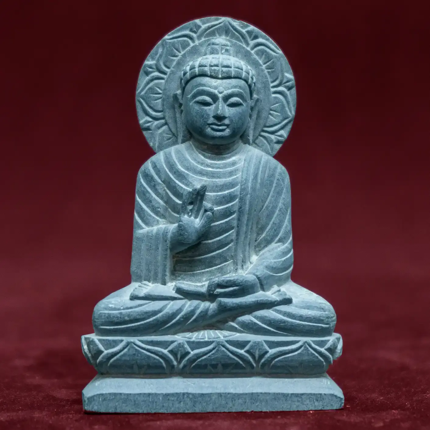 Indian Black Stone Small Buddha Statue - Hand Sculpted Primitive tribal craft