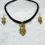 Thumbnail: DOKRA JEWELLERY SET WITH EARRINGS AND NECKLACE  - BUY ONLINE AT MOLLISARTS