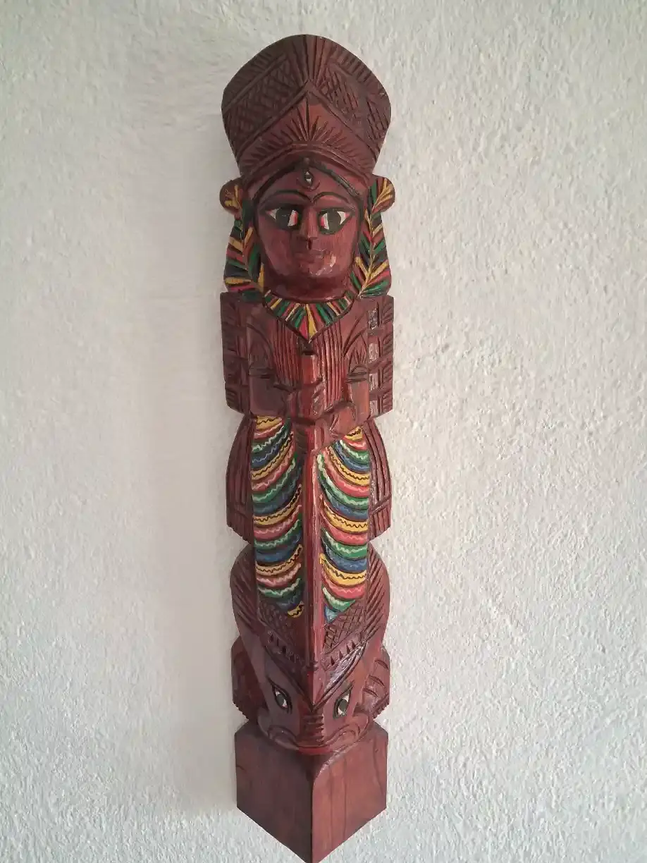 Natungram Wooden Mahishasuramardini Durga Murti
