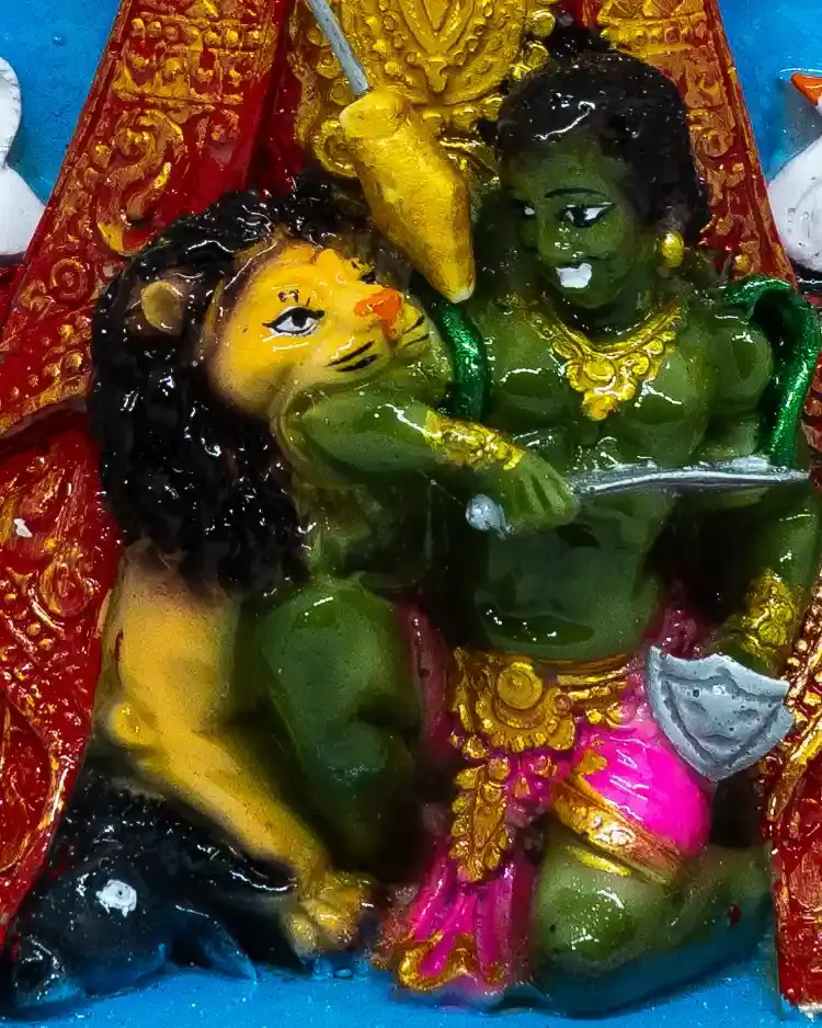 Thumbnail: Bengal Durga Maa Statue with family- Mahishasura Mardini Maa Durga Protima Murti