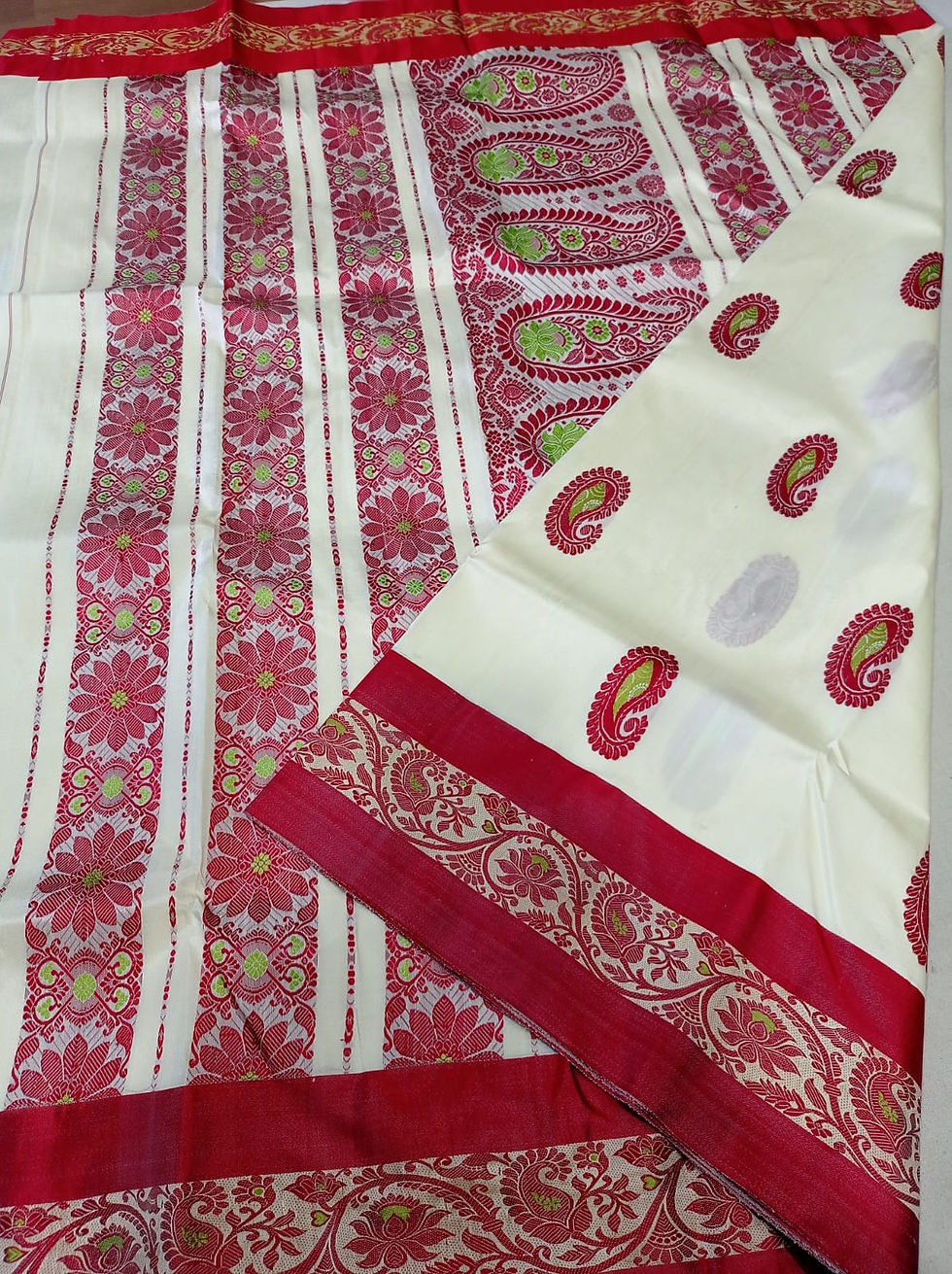Garad Pure Silk Saree For Durga Puja