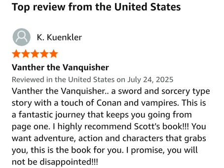 5 Star Amazon Review For Vanther!!!