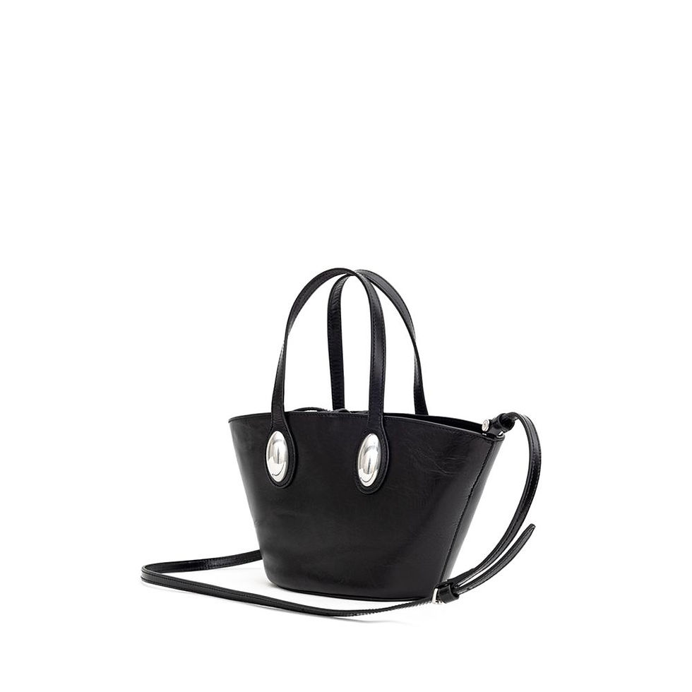 Thumbnail: Black Leather Shoulder Bag