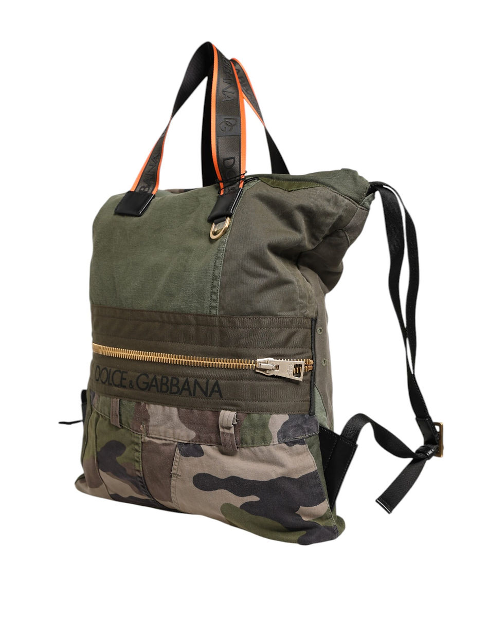 Thumbnail: Military Green Patchwork Rucksack Backpack Bag