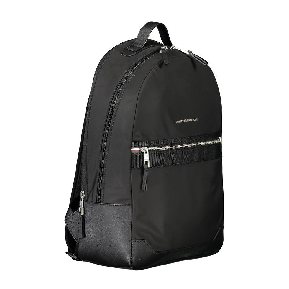 Thumbnail: Black Polyester Men Backpack
