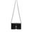 Thumbnail: Black Calfskin Leather Chain Strap Shoulder Crossbody Bag