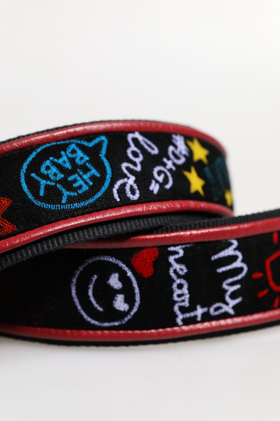 Thumbnail: Black Cotton Printed Women Bag Accessory Shoulder Strap