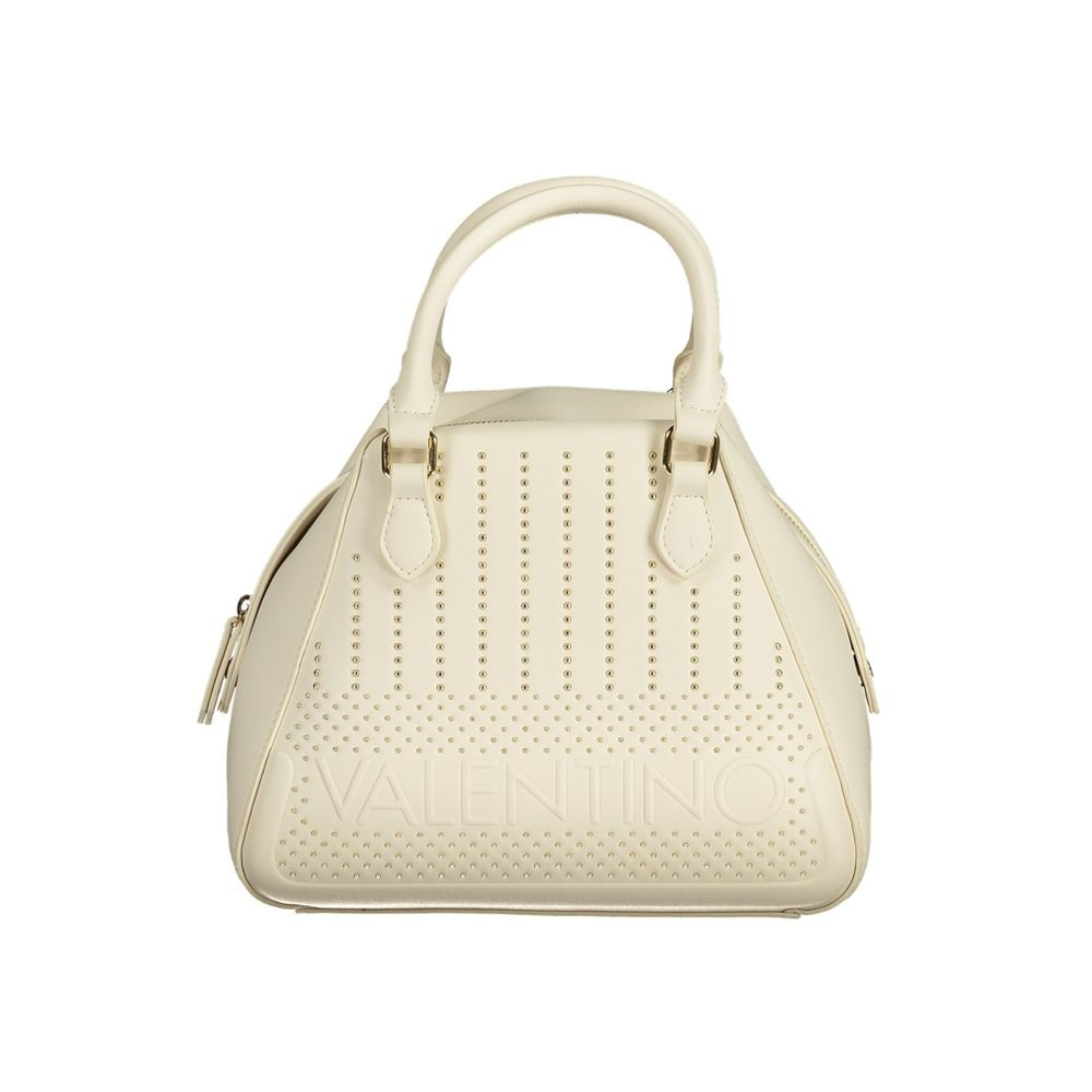 Bianco Polyurethane Women Handbag