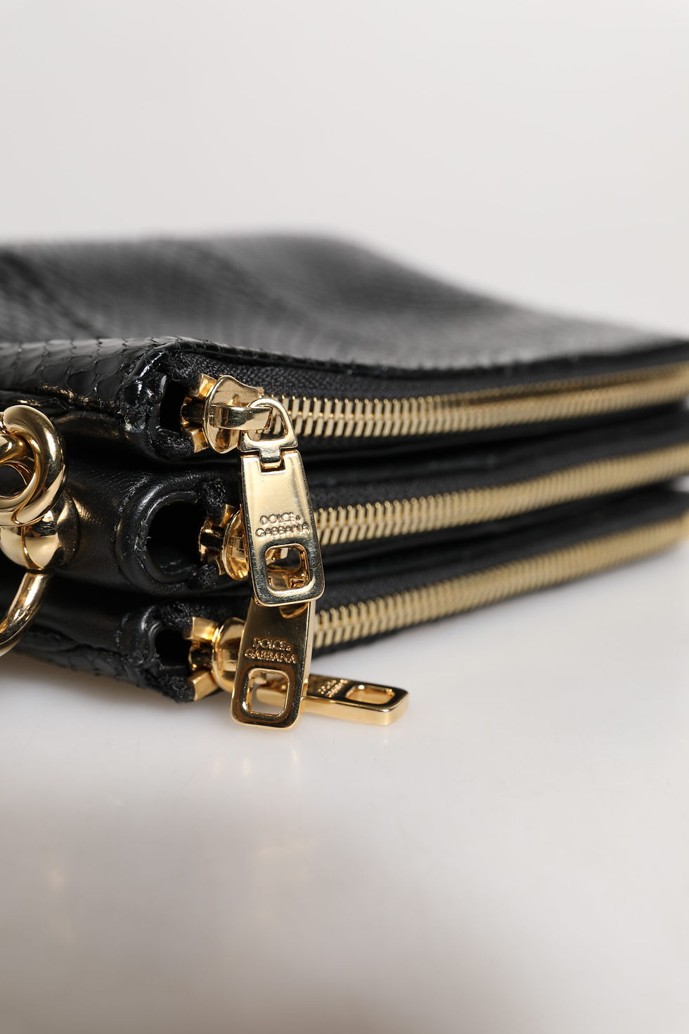Thumbnail: Black Exotic Leather Shoulder Sling Clutch Bag