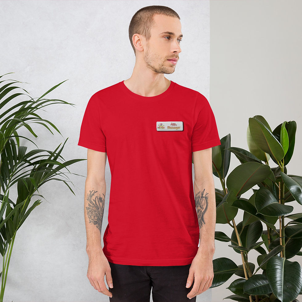 Thumbnail: rat pizza child casino - assistant manager tee.