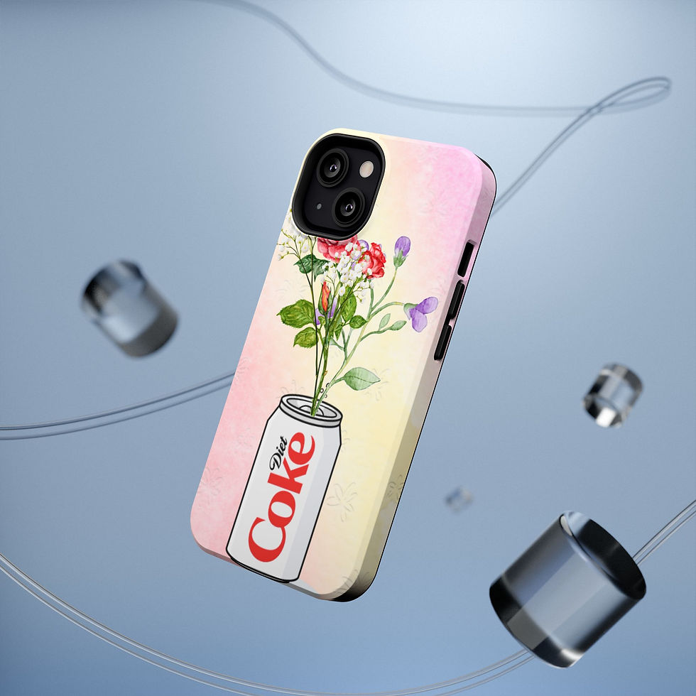 Thumbnail: Floral Coke Can Phone Case — Impact-Resistant Protective Cover