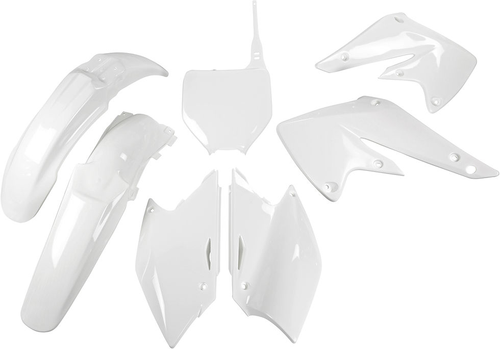 Plastic Kit 5pcs White - Kawasaki KX 250F 2004-2005