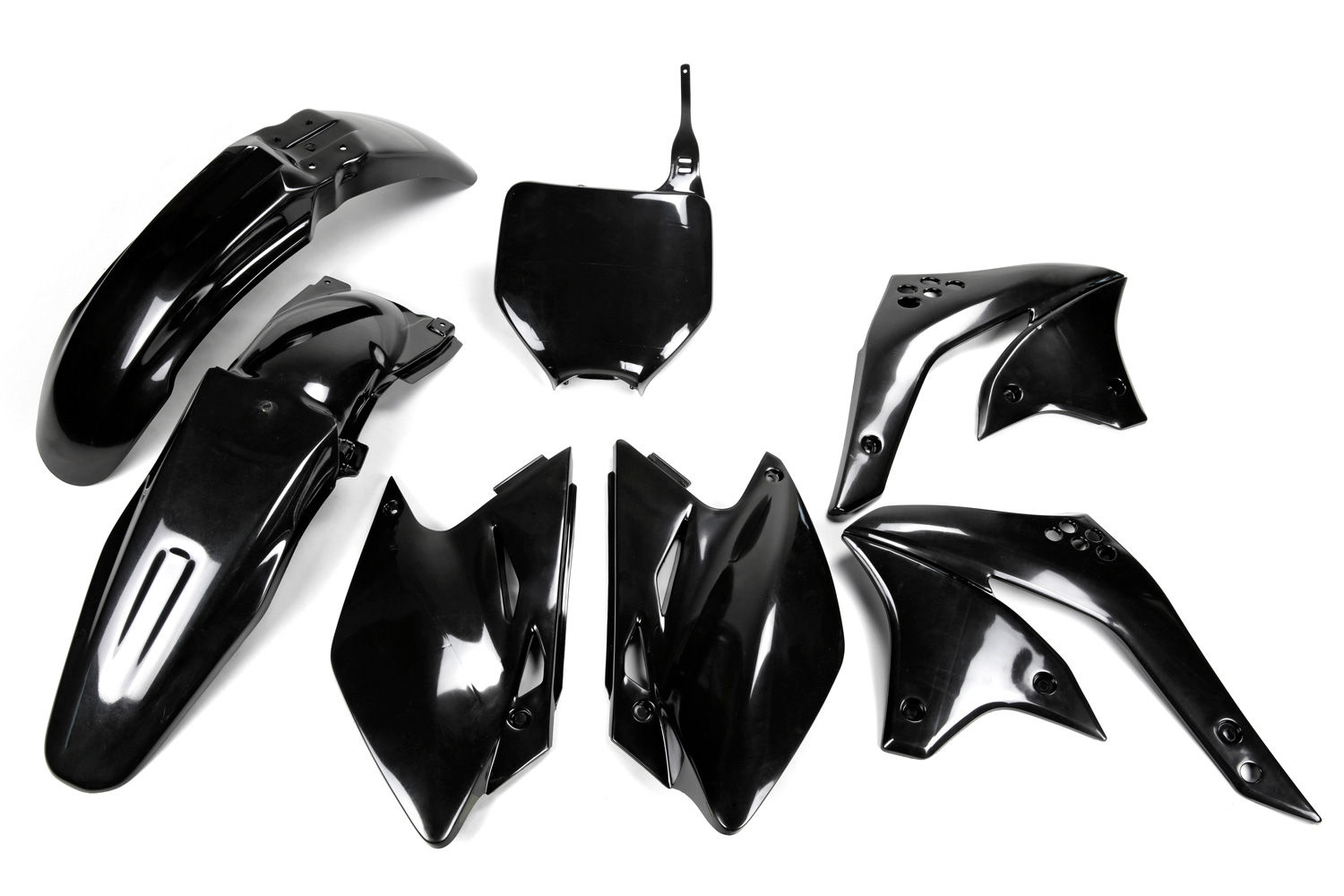 Plastic Kit 5pcs Black - Kawasaki KX 450F 2006-2008