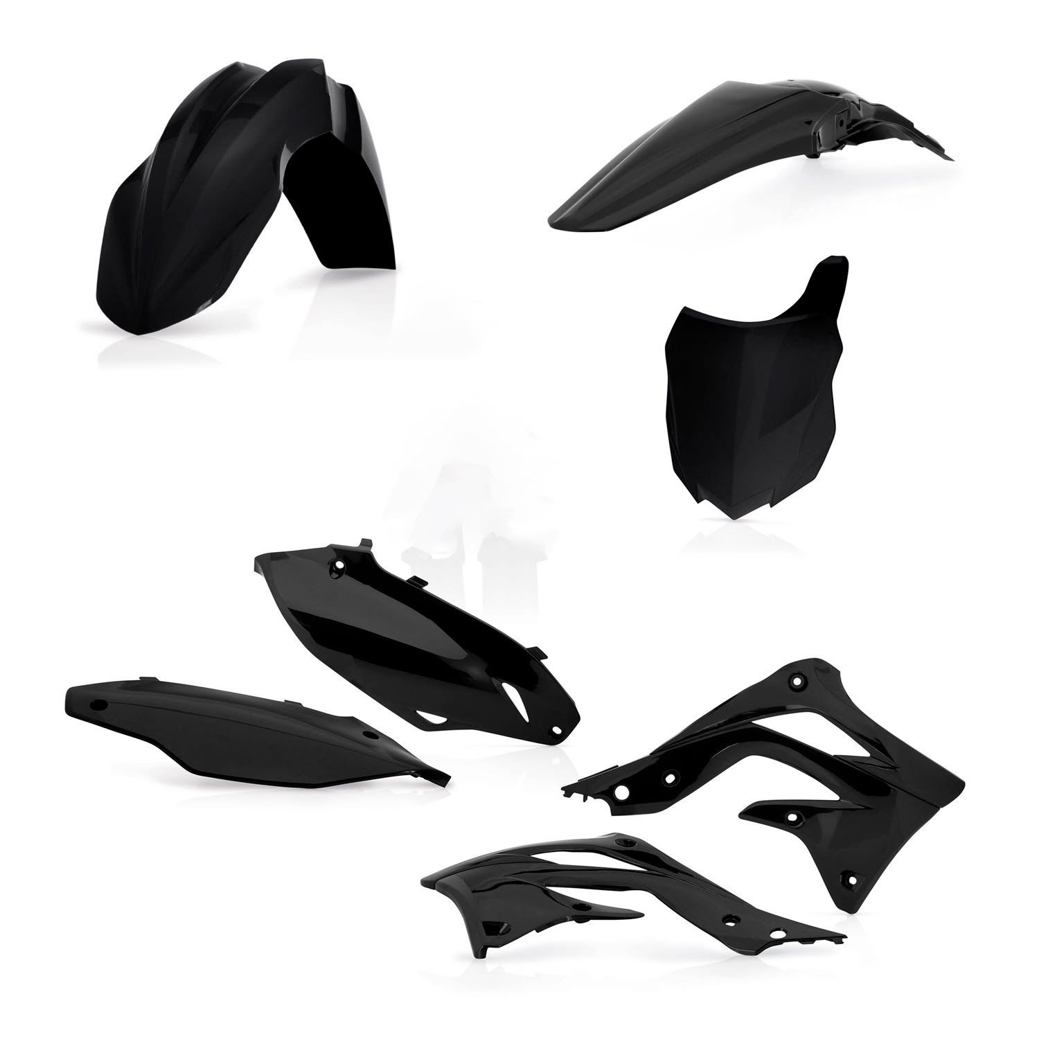 Plastic Kit 5pcs Black - Kawasaki KX 450F 2013-2015