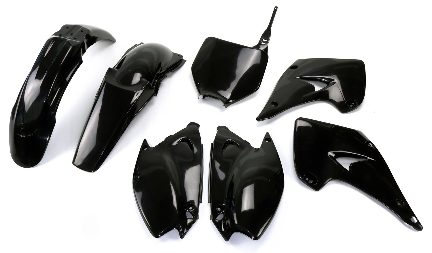 Plastic Kit 5pcs Black - Kawasaki KX 125 2003-2008