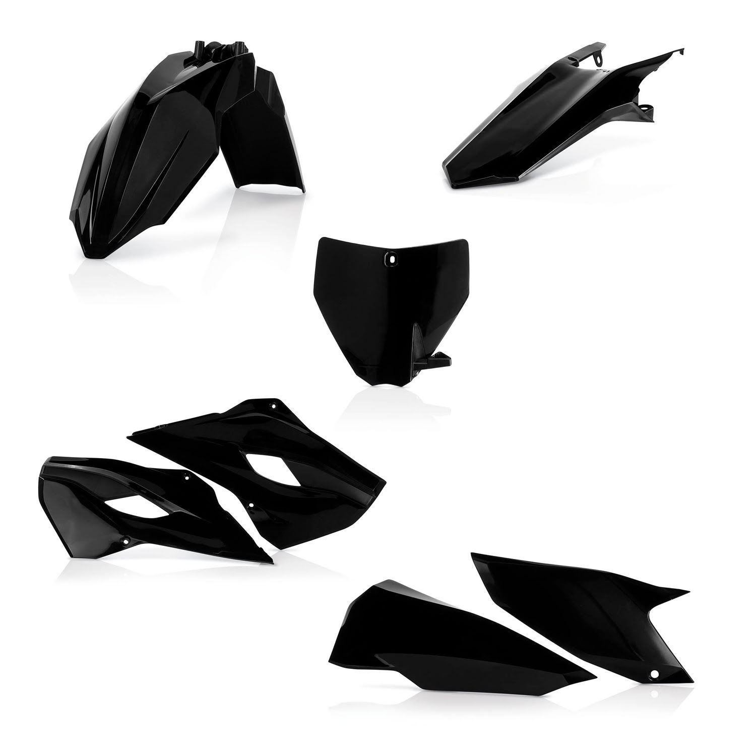 Plastic Kit 5pcs Black - Husqvarna FC 250 2014-2015
