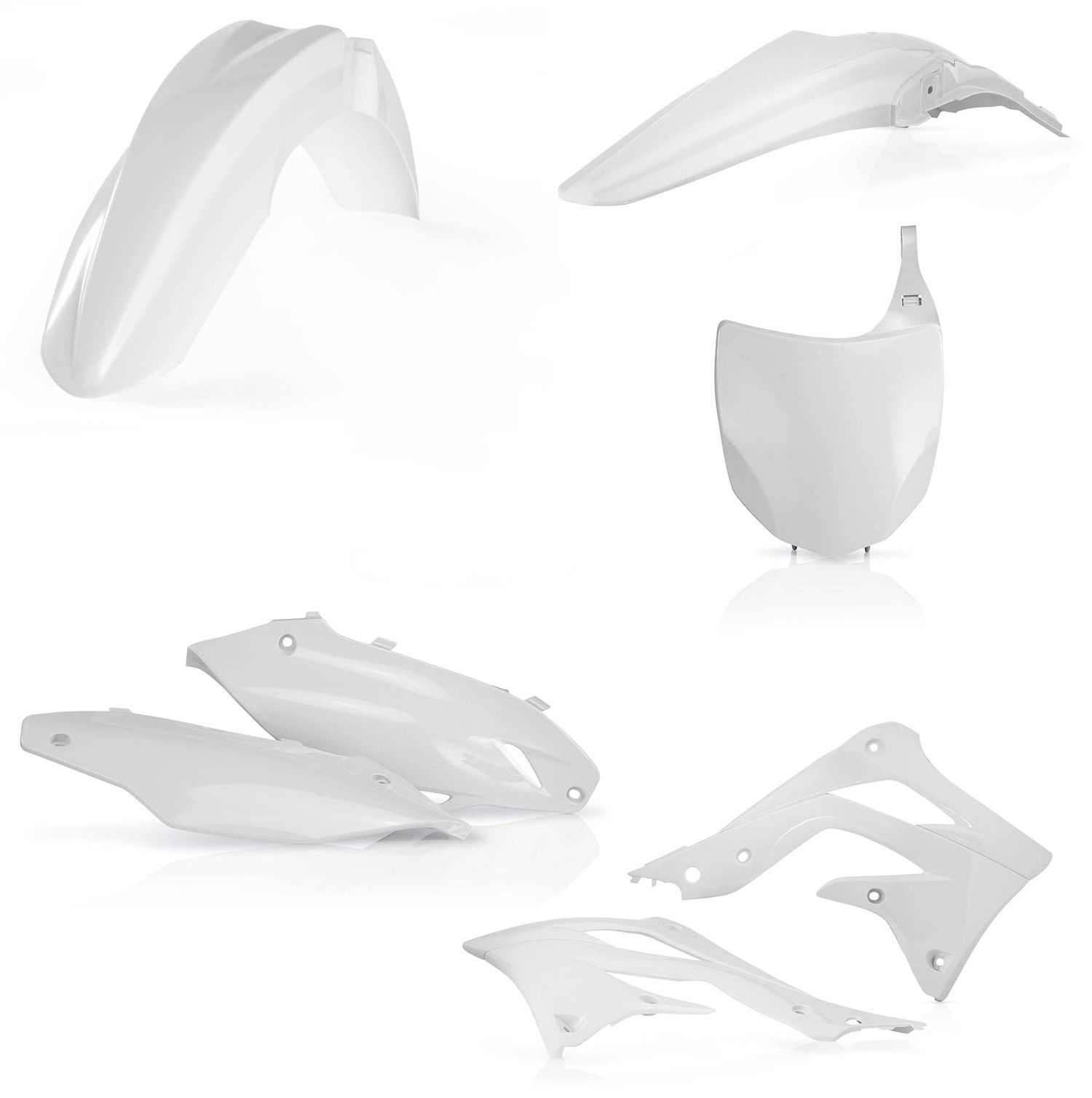 Plastic Kit 5pcs White - Kawasaki KX 450F 2012