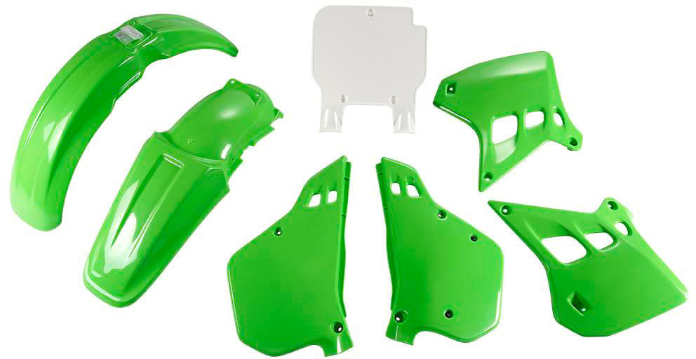 Plastic Kit 5pcs OEM 90 - Kawasaki KX 125 1990-1991