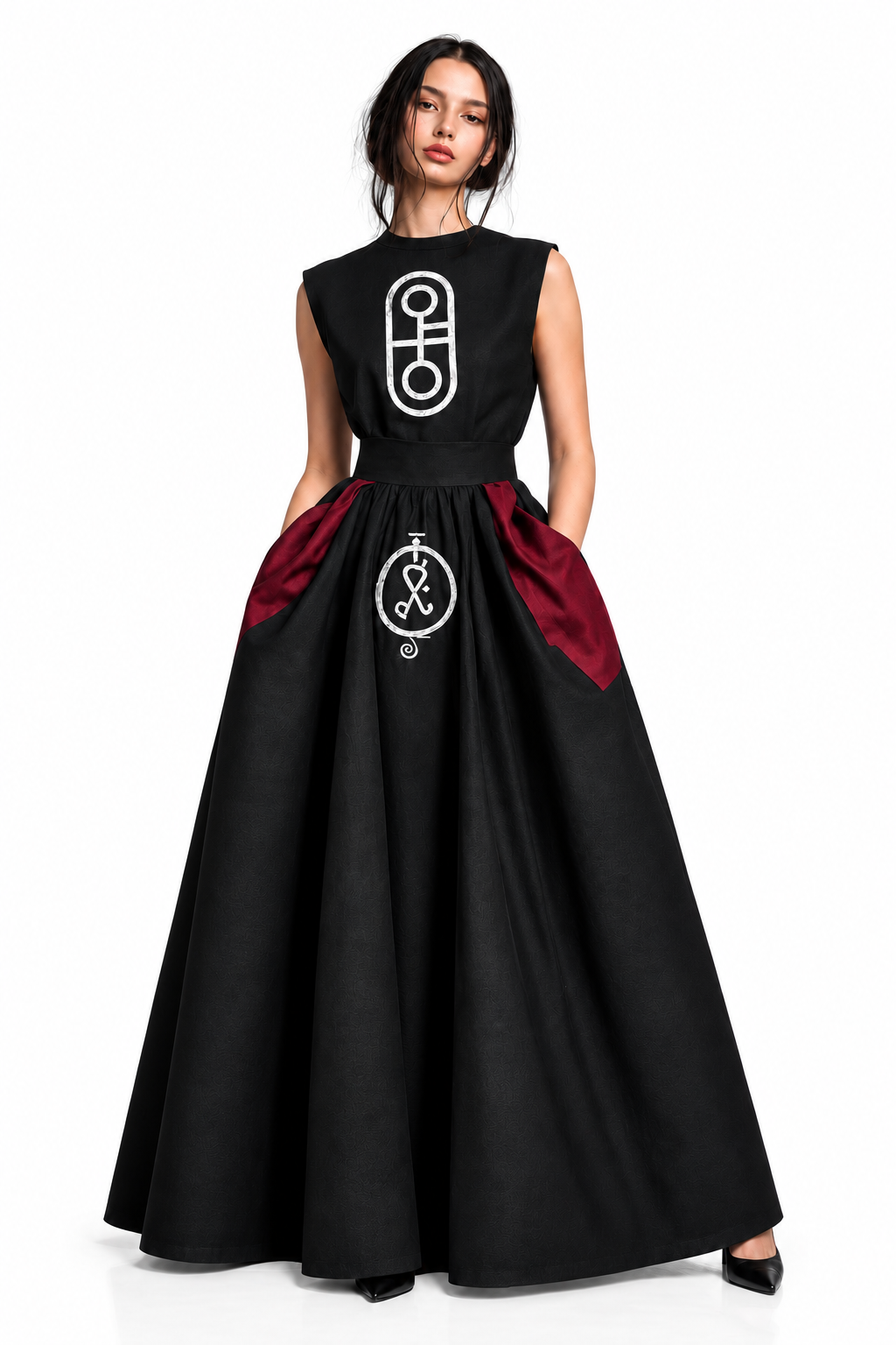 Sevada Santi / Lusin / Sculptural Embroidered Linen Ensemble / 1