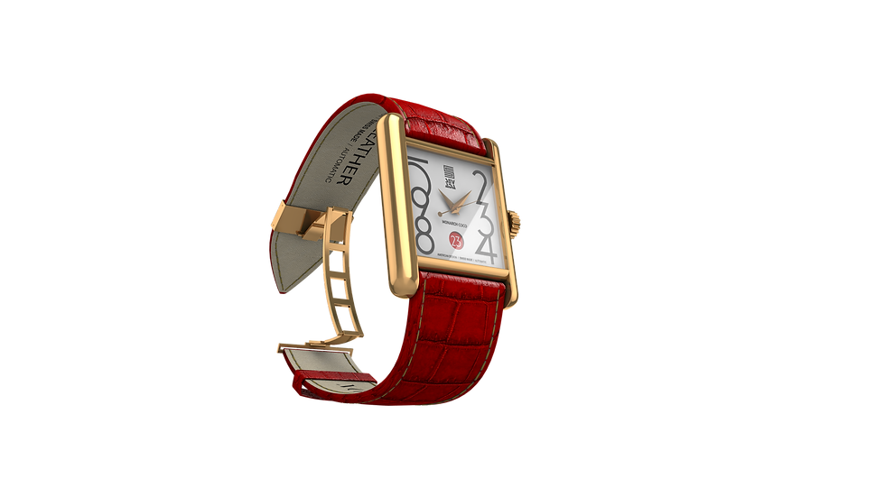 Thumbnail: SVD | Monarch Coco / Gold / White Dial /Red Leather Strap