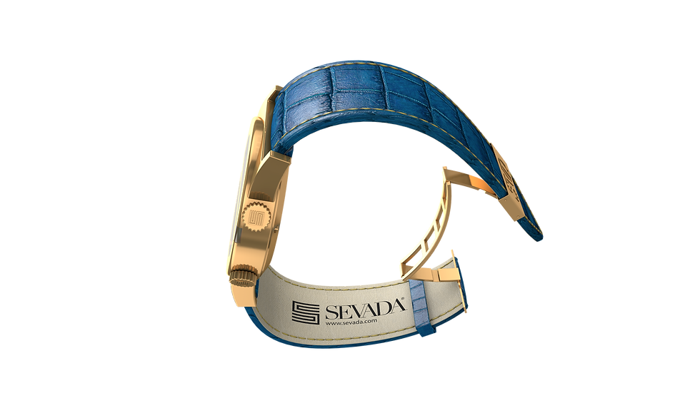 Thumbnail: SVD | Monarch Seto / Gold / Blue Dial /Blue Leather Strap