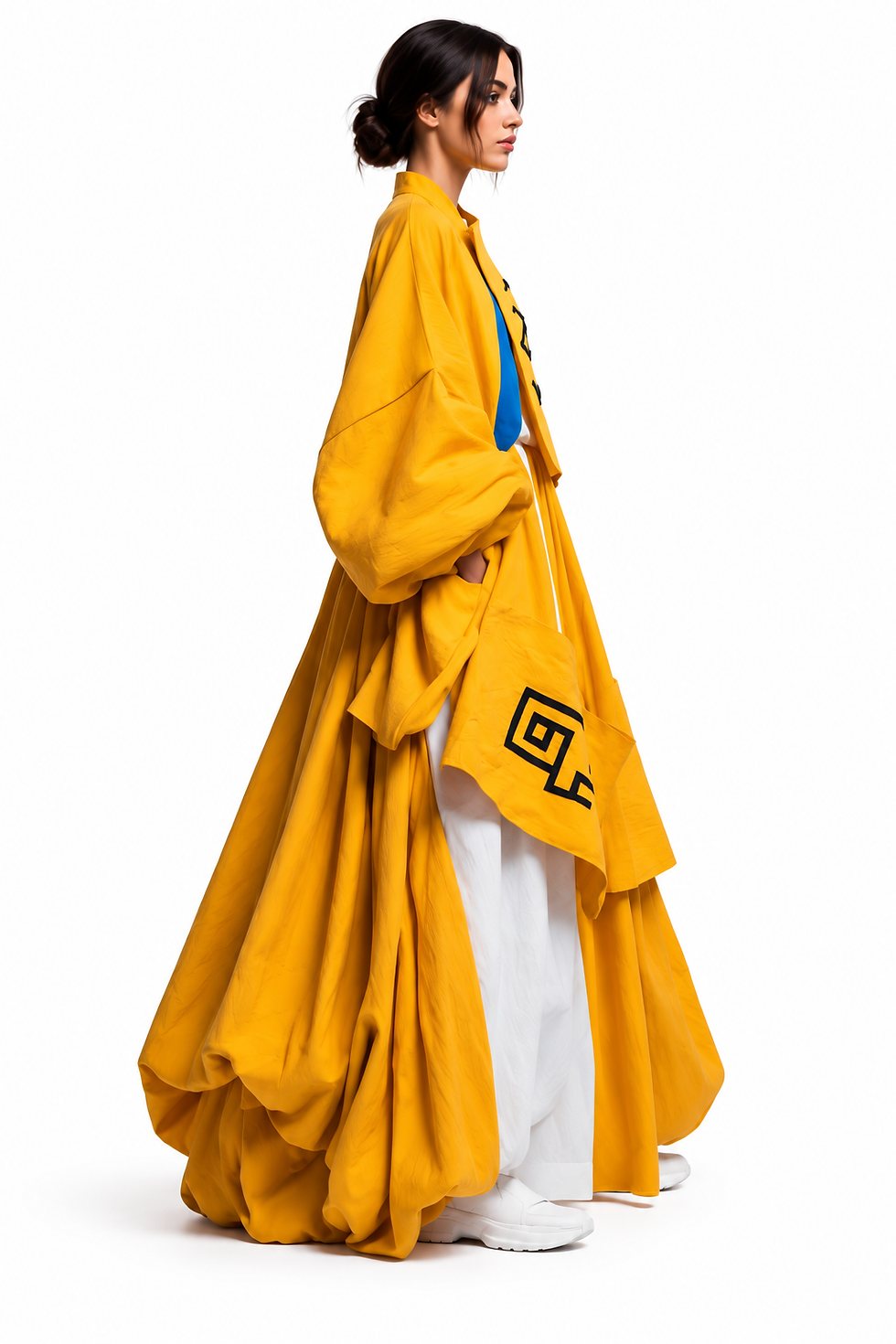 Thumbnail: Sevada Santi / Agat / Sculptural Asymmetric Cape Gown / 2