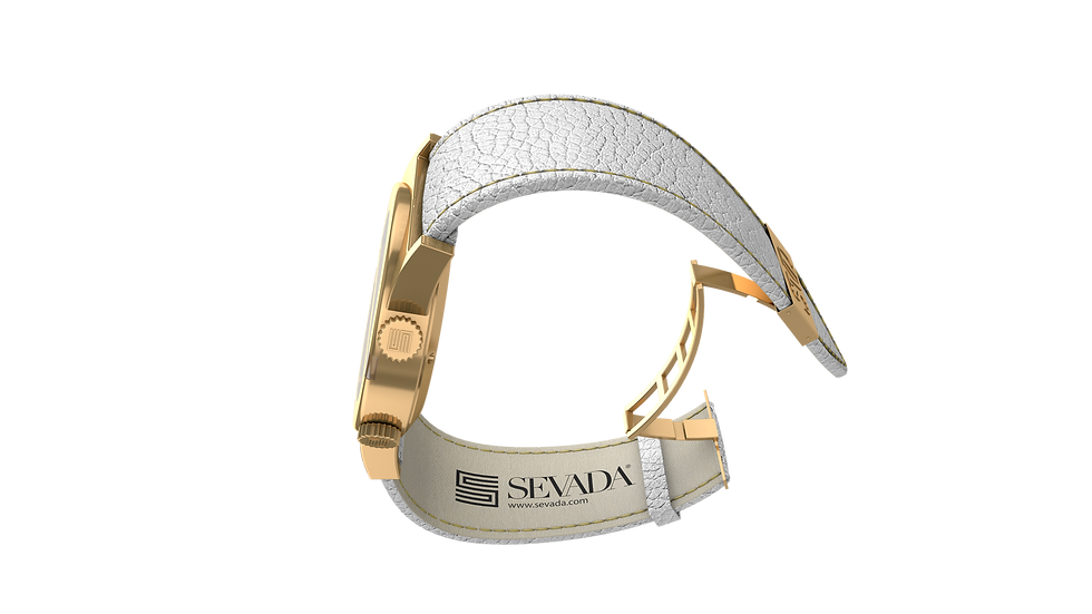 Thumbnail: SVD | Monarch Seto / Gold / White Dial /White Leather Strap