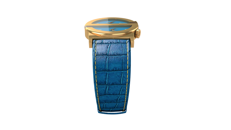 Thumbnail: SVD | Monarch Seto / Gold / Blue Dial /Blue Leather Strap
