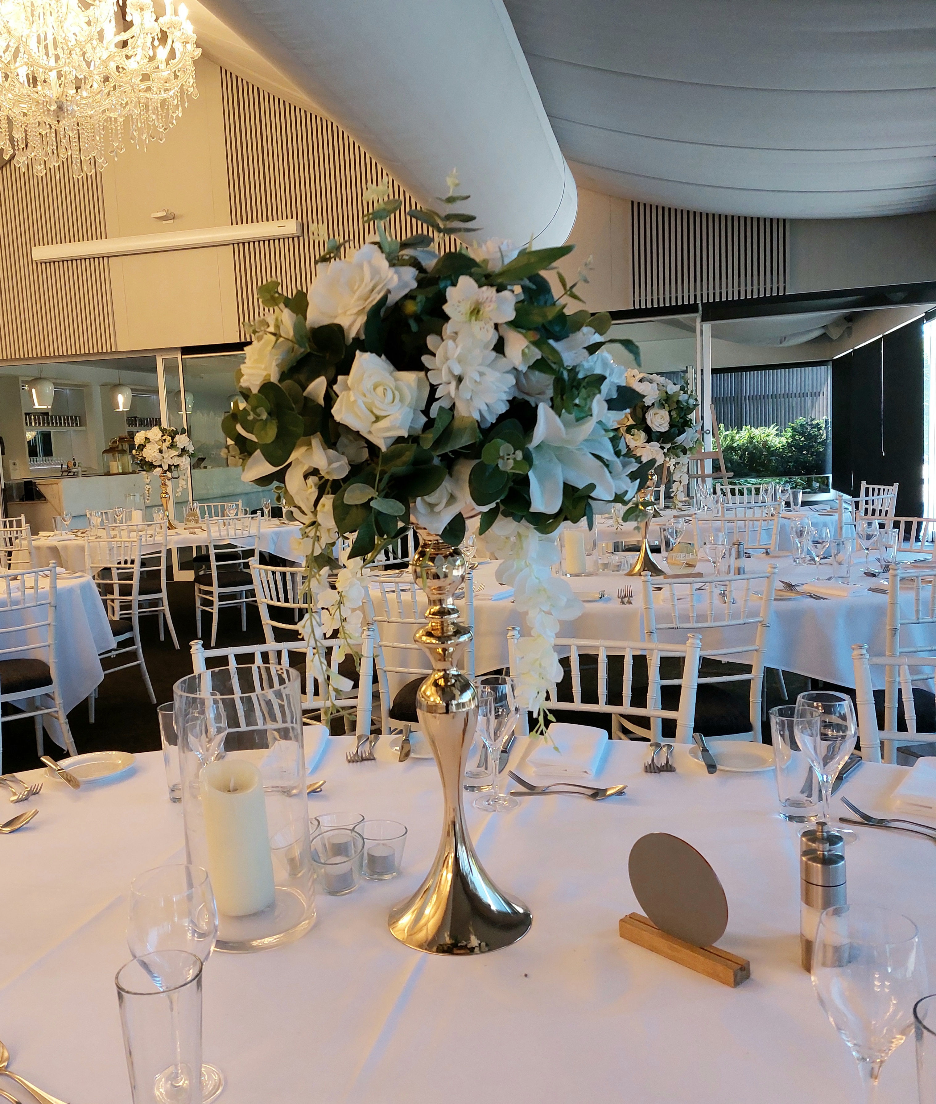 Gold Stand With Floral Arrangement Grace