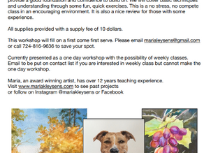 Community Workshop, Aug 18th, Intro to Watercolor Painting