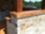 Stone on an outdoor kitchen