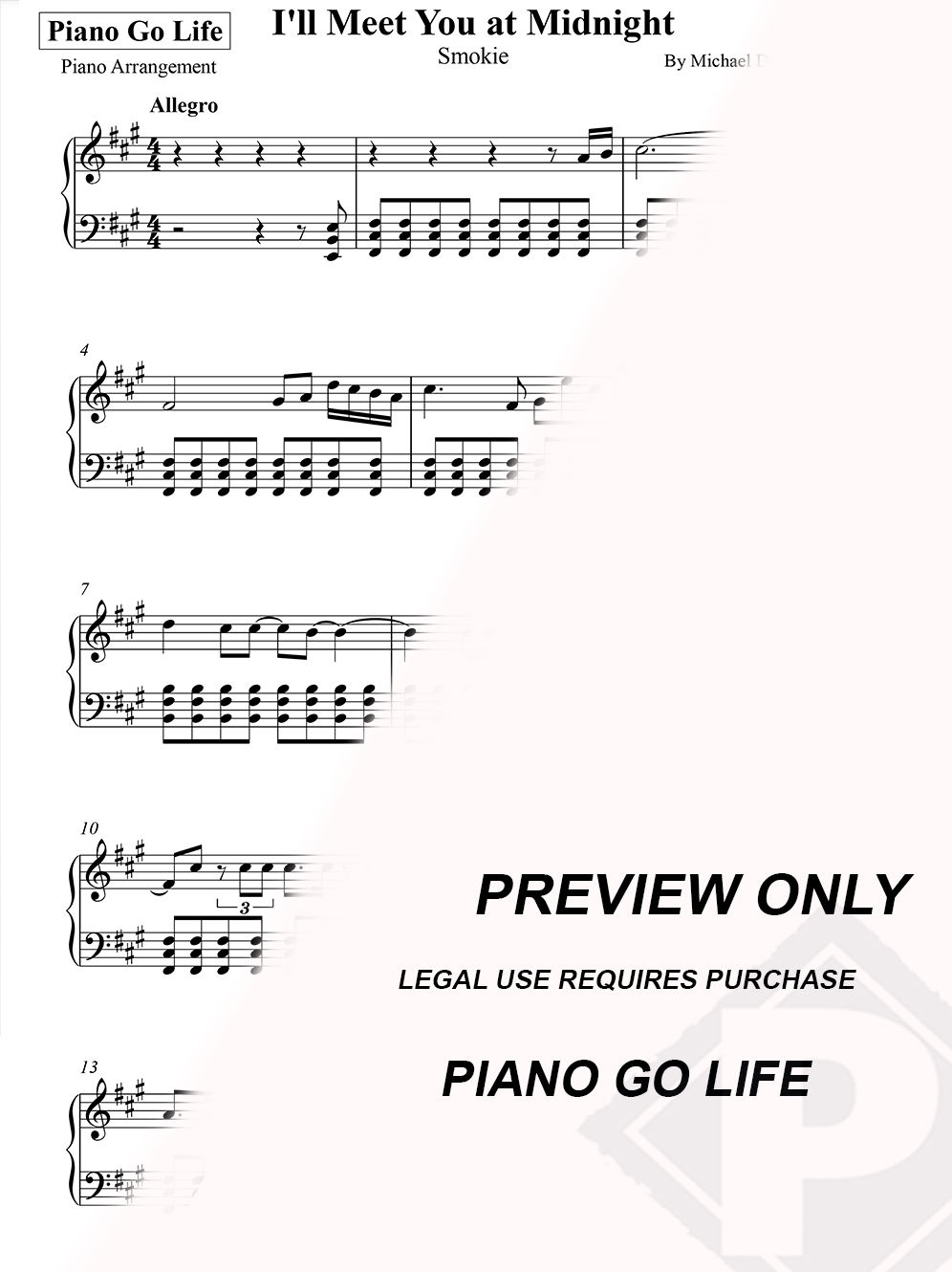 Smokie - I'll Meet You at Midnight Sheet Music