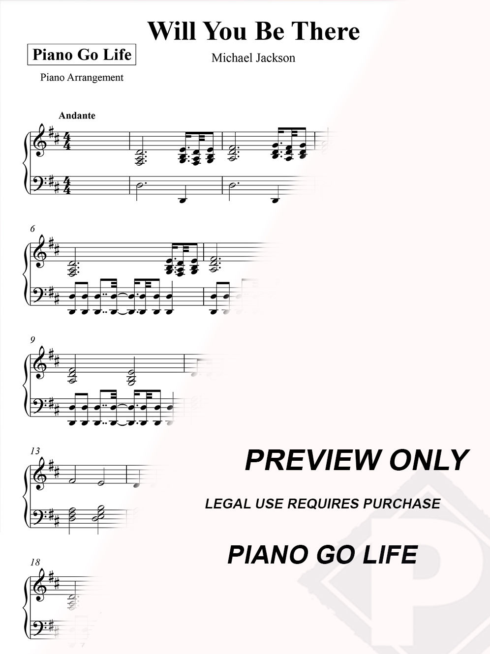Michael Jackson - Will You Be There Sheet Music