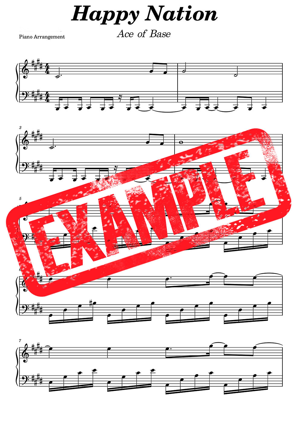 Ace Of Base - Happy Nation Sheet Music