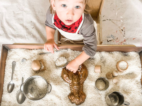 Playing Chef with Julia Child: Book and Sensory Bin