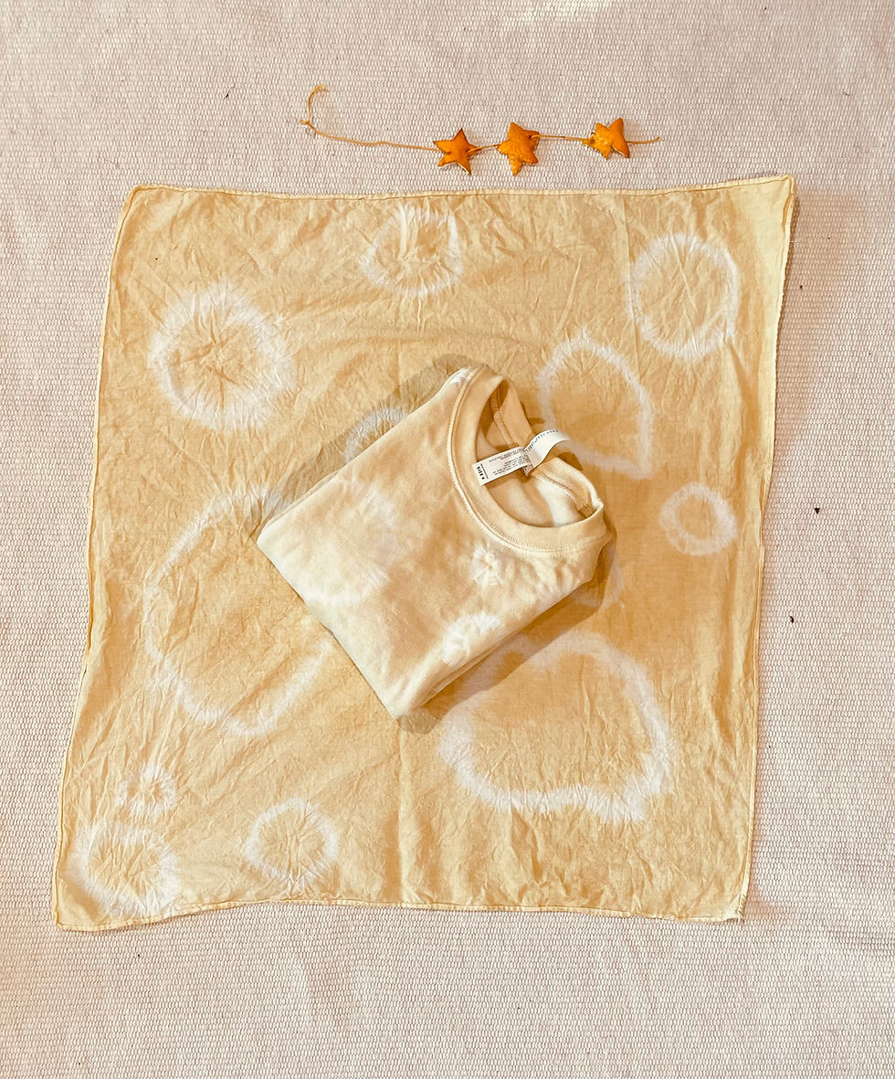 finished marigold dye gift and wrap