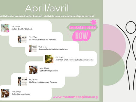 Les événements du mois d'avril