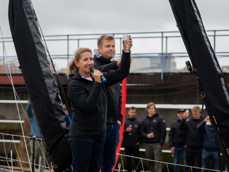 Dee Caffari christens Embrace The Challenge