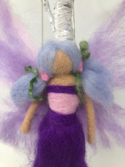 Thumbnail: Needle Felted Fairy in Purple and Pink