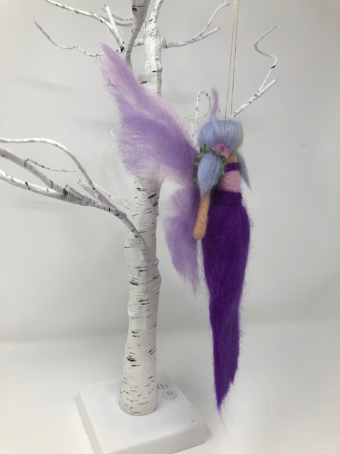 Thumbnail: Needle Felted Fairy in Purple and Pink