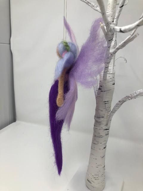 Thumbnail: Needle Felted Fairy in Purple and Pink