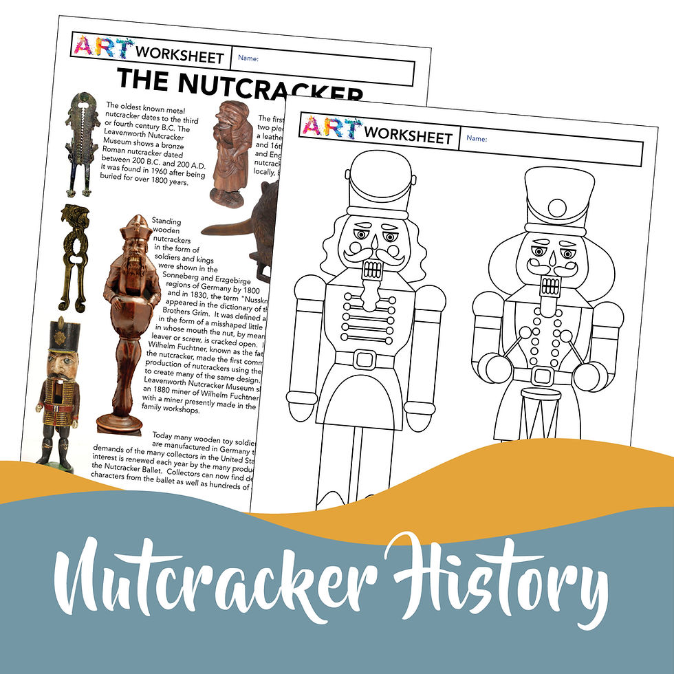 Thumbnail: Art History Design Build A Nutcracker Pattern Template Tiles Holiday Christmas