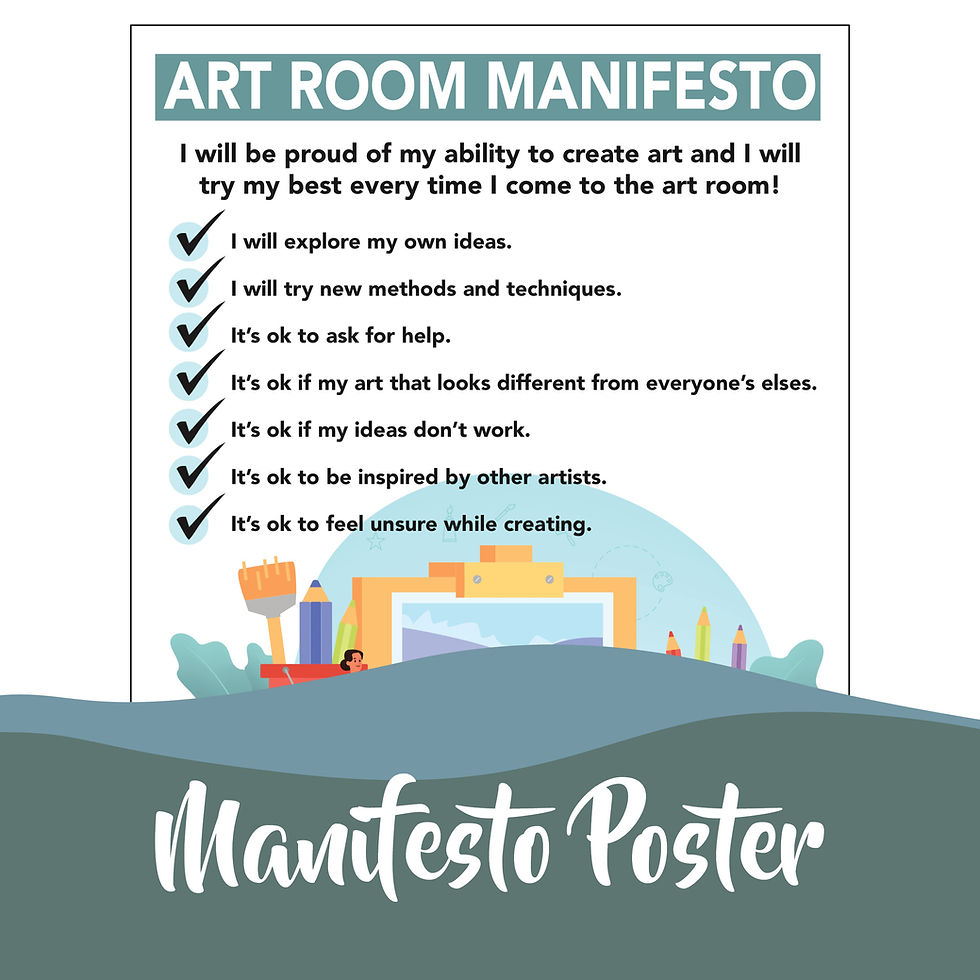 Thumbnail: Art Class Room Student Poster Chart Contract Manifesto Character Building